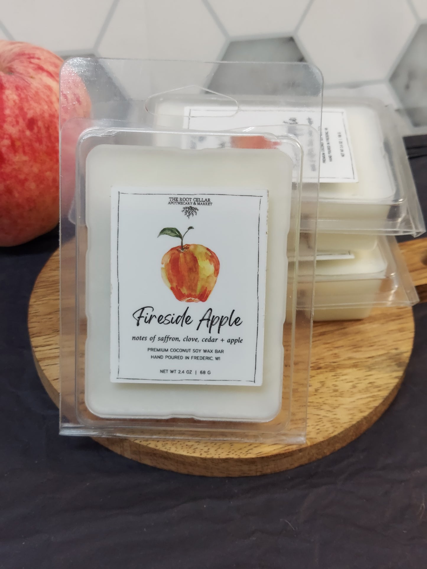 Fireside Apple 2.4 oz Wax Bar