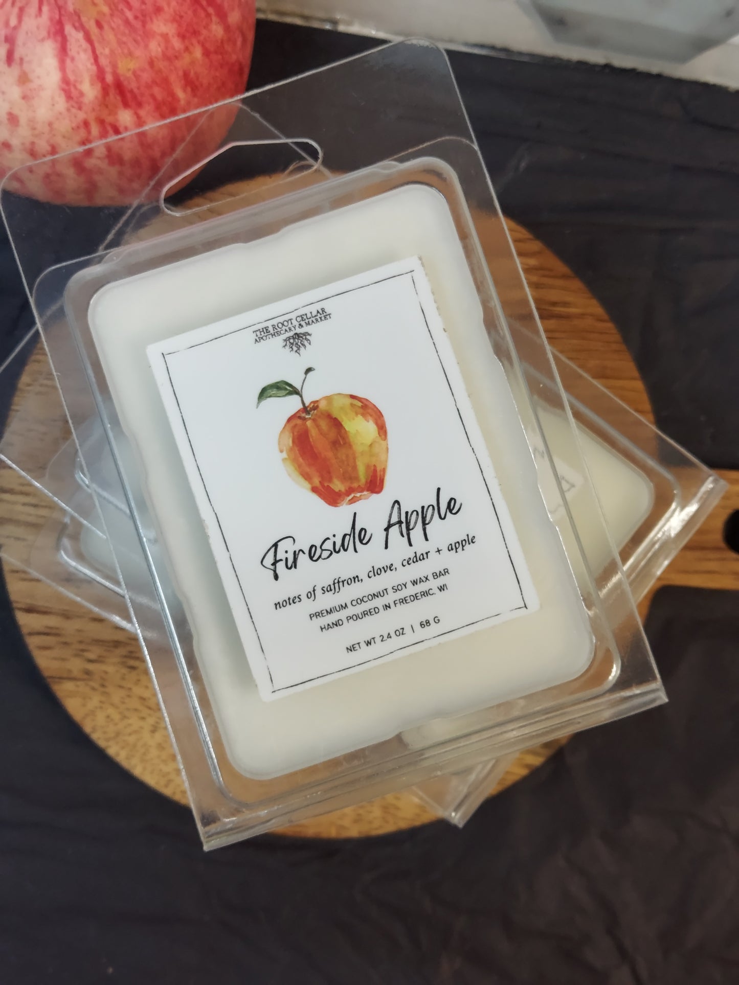 Fireside Apple 2.4 oz Wax Bar