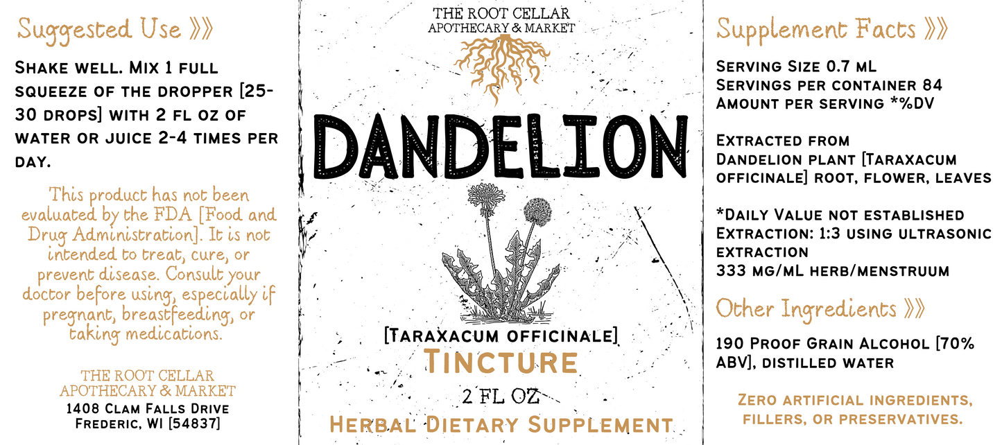 Tincture - Dandelion 2 oz